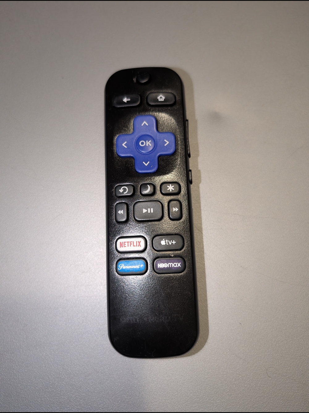 ONN ROKU Black Remote with Blue Navigation Pad